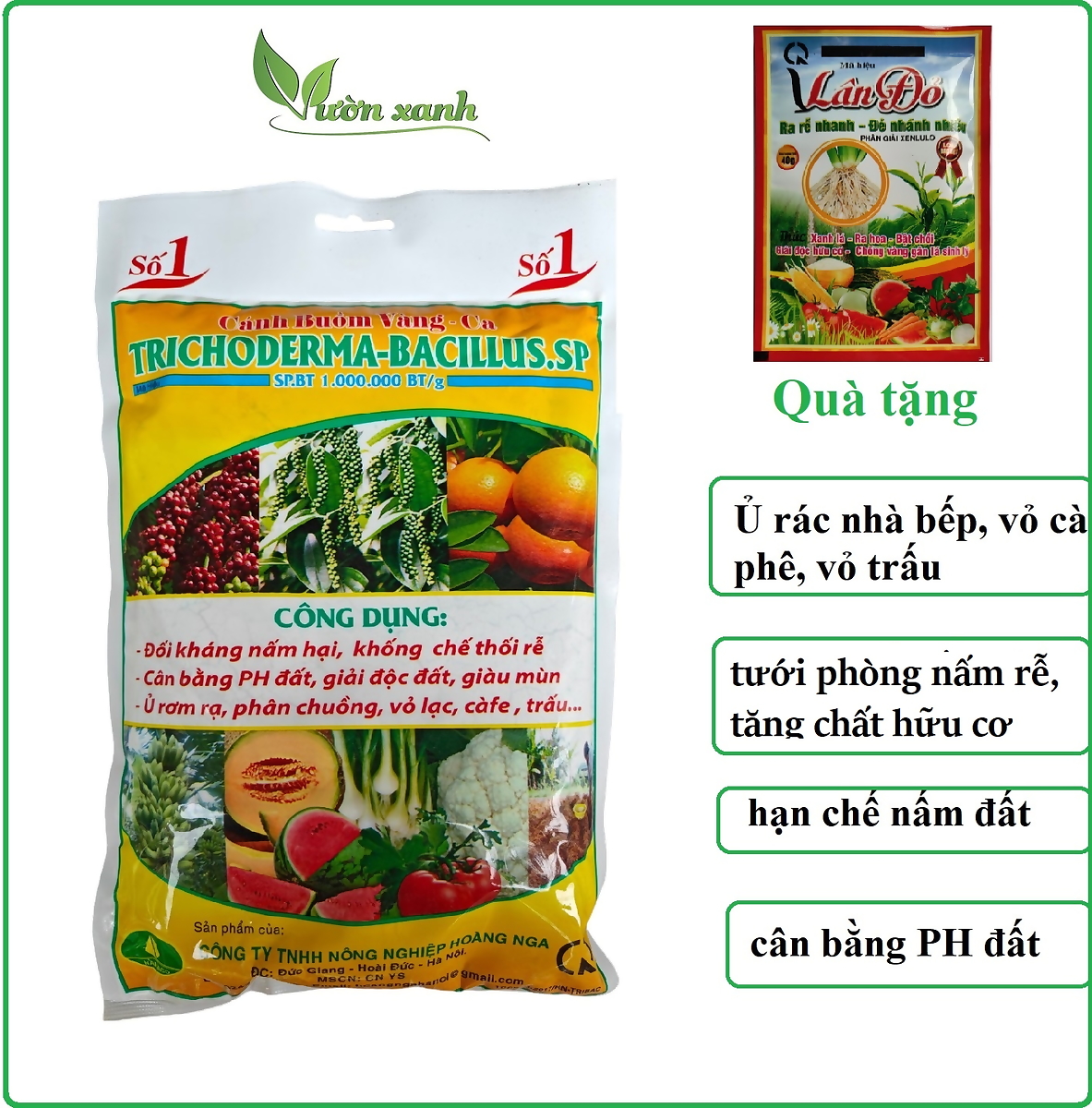 (1kg) Nấm ủ Trichoderma Hoàng Nga chuyên ủ phân chuồng, phân hữu cơ, hạn chế nấm đất